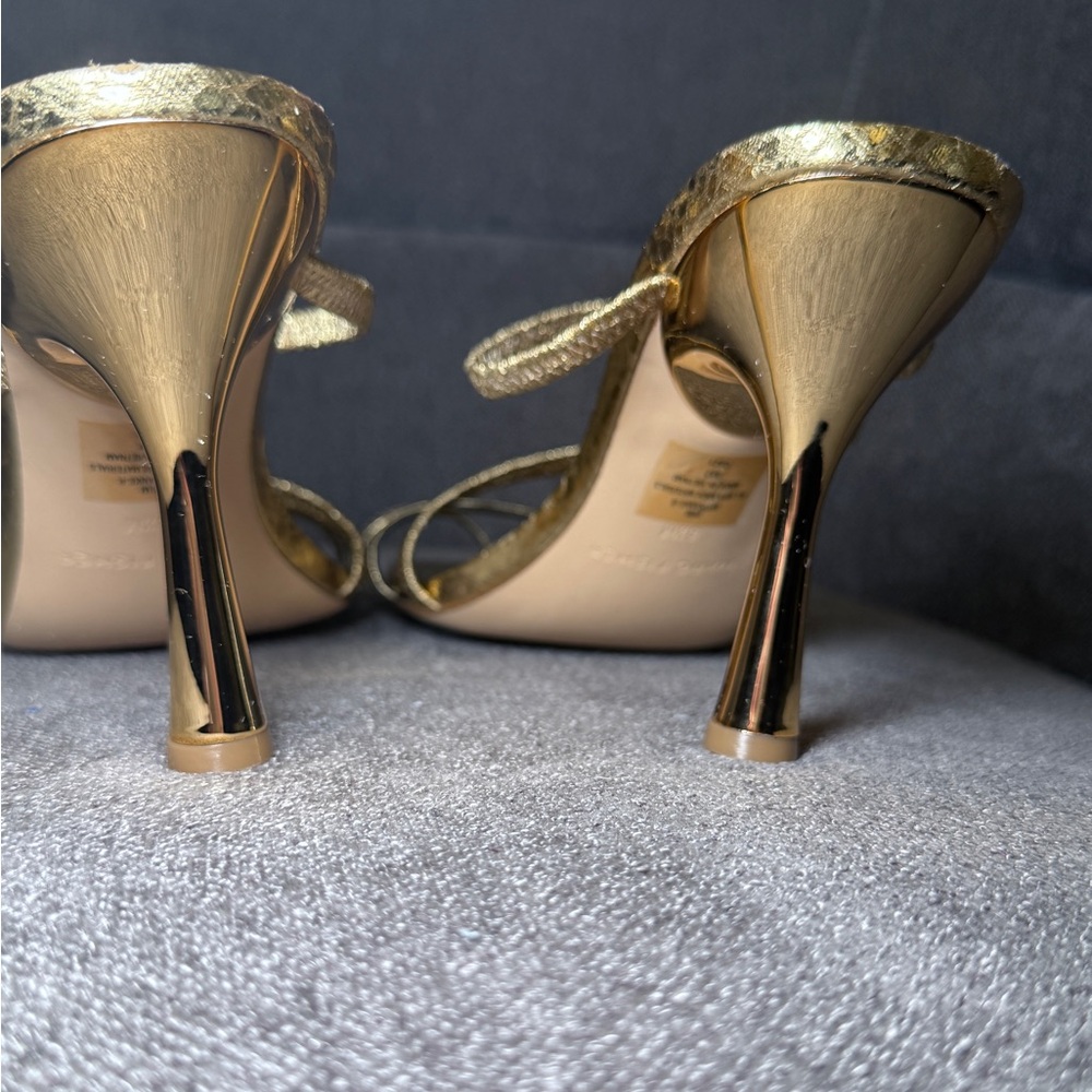 Marc Fisher Gold Strappy Heeled Sandals – Size 8.5 - Picture 5 of 7